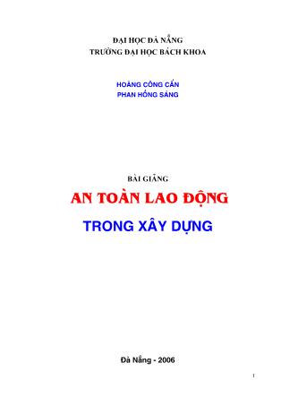 Giáo trình An toàn lao động trong xây dựng - Hoàng Công Cẩn