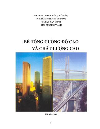 Giáo trình Bê tông cường độ cao và chất lượng cao - Đào Văn Đông