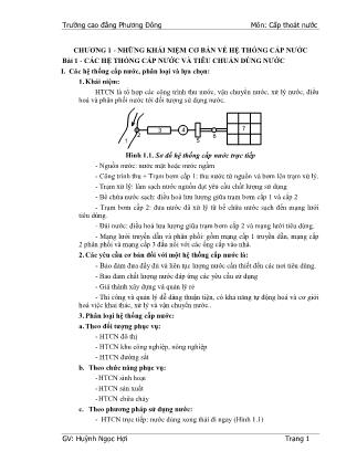 Giáo trình Cấp thoát nước - Huỳnh Ngọc Hợi (Phần 1)