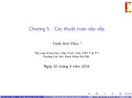 Giáo trình Cấu trúc dữ liệu và thuật toán - Chương 5: Các thuật toán sắp xếp