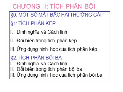 Giáo trình Giải tích hàm nhiều biến - Chương 2: Tích phân bội (Phần 1)