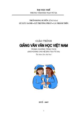 Giáo trình Giảng văn văn học Việt Nam - Trần Đăng Suyền (Phần 1)