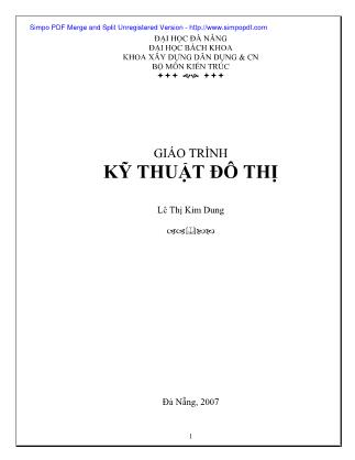 Giáo trình Kỹ thuật đô thị - Lê Thị Kim Dung