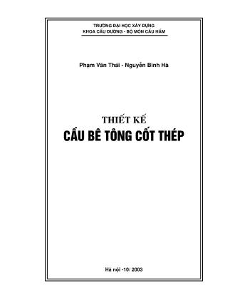 Giáo trinh Thiết kế cầu bê tông cốt thép - Phạm Văn Thái