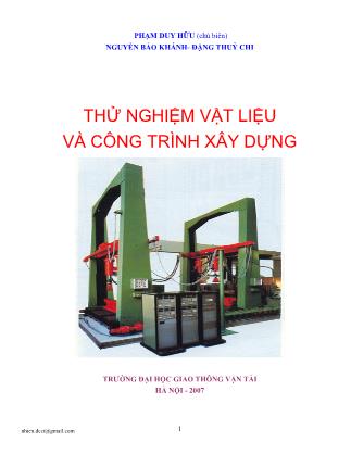 Giáo trình Thử nghiệm vật liệu và công trình xây dựng (Phần 1)