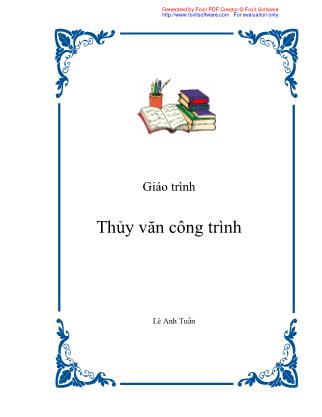 Giáo trình Thủy văn công trình - Lê Anh Tuấn