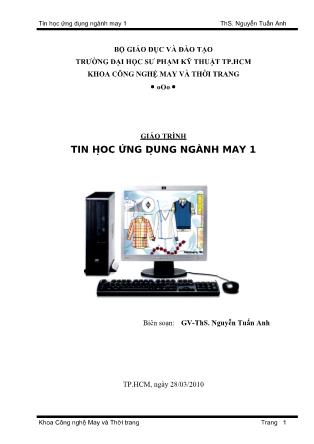 Giáo trình Tin hục ứng dụng ngành may 1