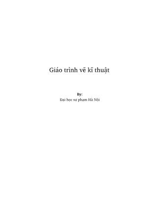 Giáo trình Vẽ kỹ thuật