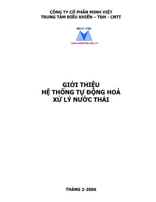 Giới thiệu Hệ thống tự động hoá xử lý nước thải