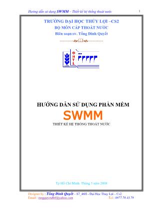 Hướng dẫn sử dụng SWMM – Thiết kế hệ thống thoát nước