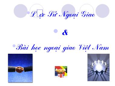 Lược sử ngoại giao và bài học ngoại giao Việt Nam