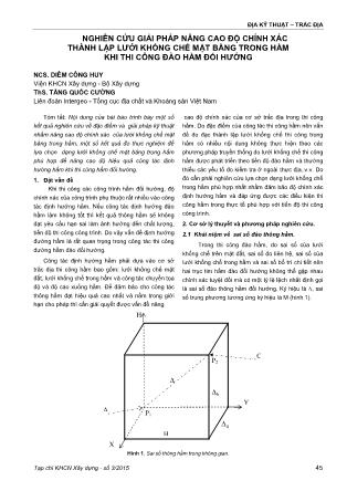 Nghiên cứu giải pháp nâng cao độ chính xác thành lập lưới khống chế mặt bằng trong hầm khi thi công đào hầm đối hướng