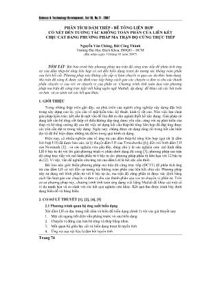 Phân tích dầm thép - bê tông liên hợp có xét đến tương tác không toàn phần của liên kết chịu cắt bằng phương pháp ma trận độ cứng trực tiếp