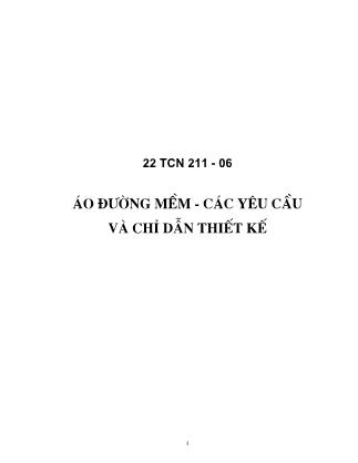 Tài liệu Áo đường mềm - Các yêu cầu và chỉ dẫn thiết kế