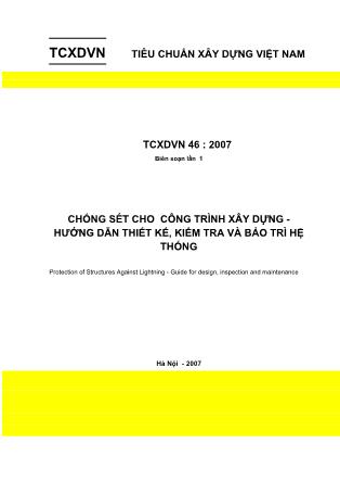 Tài liệu Chống sét cho công trình xây dựng - Hướng dẫn thiết kế, kiểm tra và bảo trì hệ thống