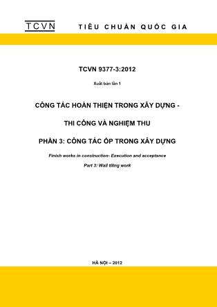 Tài liệu Công tác hoàn thiện trong xây dựng - Thi công và nghiệm thu (Phần 3)