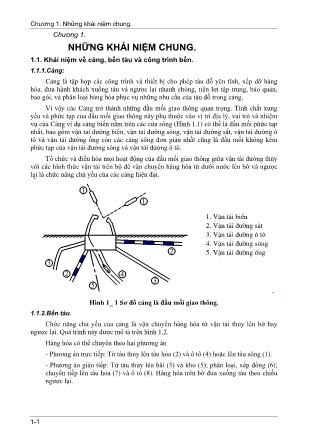 Tài liệu Công trình bến cảng - Chương 1: Những khái niệm chung