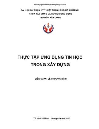 Tài liệu Thực tập ứng dụng tin học trong xây dựng - Lê Phương Bình