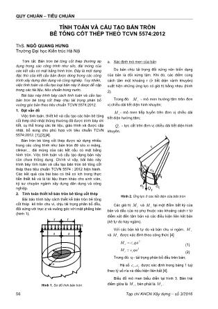 Tính toán và cấu tạo bản tròn bê tông cốt thép theo TCVN 5574:2012