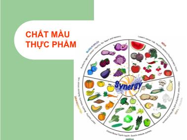 Bài giảng Chất màu thực phẩm