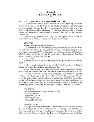 Bài giảng Giáo dục học đại cương (Phần 2)