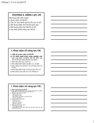 Bài giảng Quản lý công nghệ - Chương 6: Năng lực công nghệ