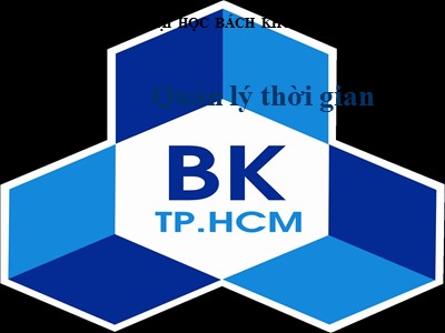 Bài giảng Quản lý thời gian