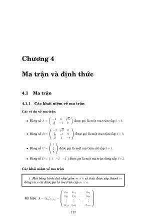 Bài giảng Toán cao cấp A1-C1 - Huỳnh Hữu Dinh (Phần 2)