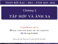 Bài giảng Toán rời rạc - Chương 2: Tập hợp và ánh xạ