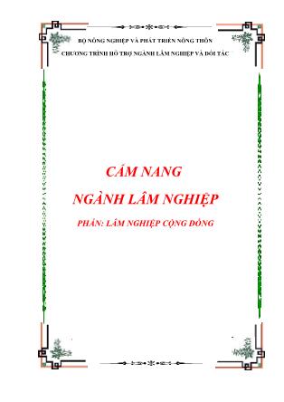 Cẩm nang ngàng Lâm nghiệp - Chương: Lân nghiệp cộng đồng