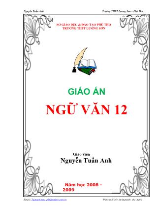 Giáo án Ngữ Văn Lớp 12 - Nguyễn Tuấn Anh