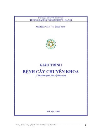 Giáo trình Bệnh cây chuyên khoa (Phần 1)