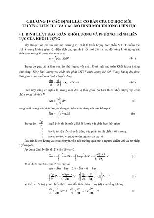 Giáo trình Cơ học môi trường liên tục - Dương Văn Thứ (Phần 2)