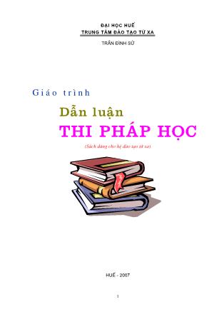 Giáo trình Dẫn luận thi pháp học - Trần Đình Sử