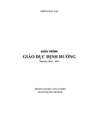 Giáo trình Giáo dục định hướng (Phần 1)
