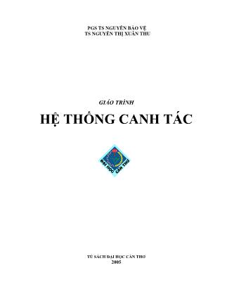 Giáo trình Hệ thống canh tác - Nguyễn Thị Xuân (Phần 1)