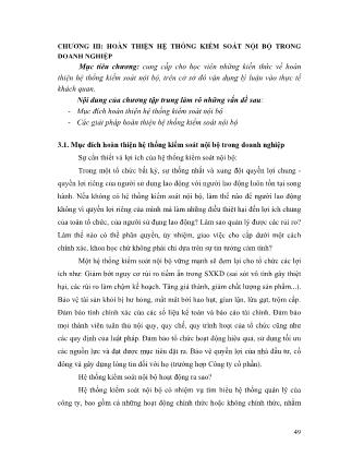 Giáo trình Hệ thống kiểm soát nội bộ - Đặng Thúy Anh (Phần 2)