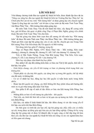 Giáo trình Khí tượng biển (Phần 1)