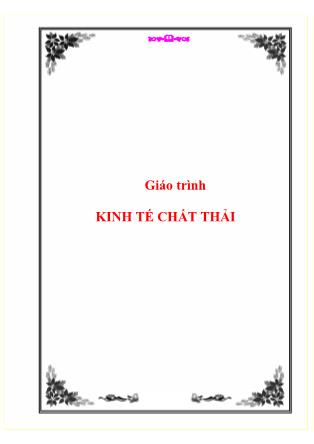 Giáo trình Kinh tế chất thải