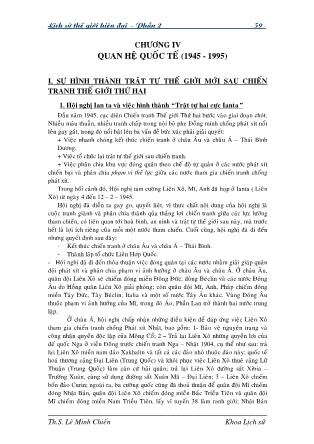 Giáo trình Lịch sử thế giới hiện đại - Phần II - Lê Minh Chiến (Tiếp)