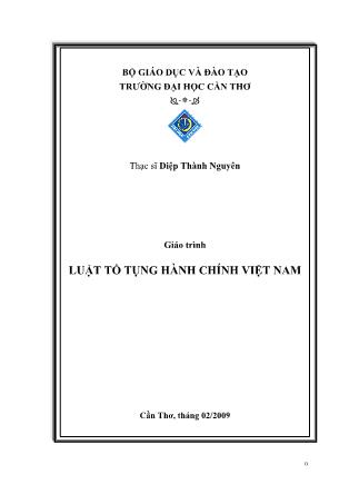 Giáo trình Luật tố tụng hành chính Việt Nam