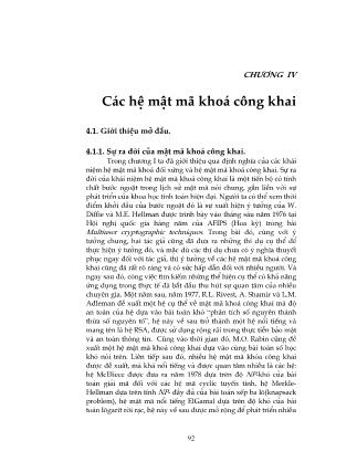 Giáo trình Lý thuyết mật mã và an toàn thông tin - Phan Đình Diệu (Phần 2)