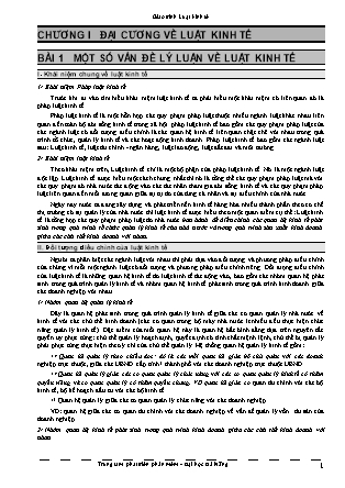 Giáo trình môn Luật kinh tế