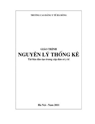 Giáo trình Nguyên lý thuống kê - Đinh Thái Hà
