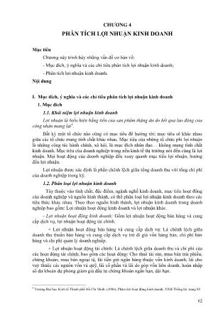 Giáo trình Phân tích hoạt động kinh doanh - Nguyễn Thị Việt Châu (Phần 2)
