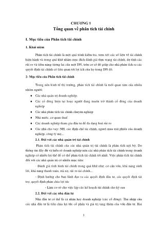 Giáo trình Phân tích tài chính doanh nghiệp