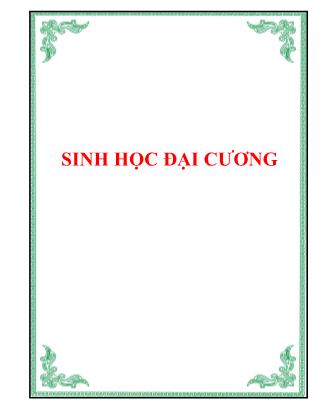 Giáo trinh Sinh học đại cương