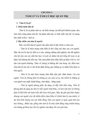 Giáo trình Tâm lý học quản trị (Phần 1)