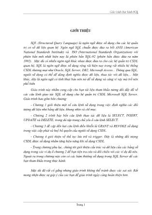 Giáo trình Thực hành SQL - Trần Nguyên Phong (Phần 1)