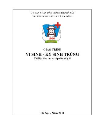 Giáo trình Vi sinh-Ký sinh trùng (Phần 1)